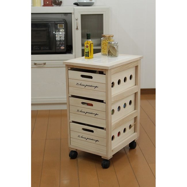 キッチン便利ストッカー3段 キッチンワゴン キッチンストッカー3段 野菜ストッカー 収納ストッカー(代引不可)【送料無料】