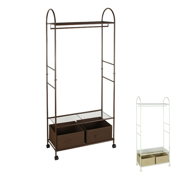 BOX付ハンガーラック ハンガーラック 収納付き コートハンガー 大容量 衣類ハンガー コート掛け 洋服掛..