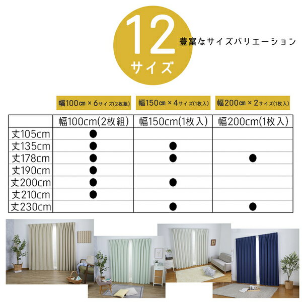 ドレープ カーテン 遮光カーテン 〔 約 幅150 cm×丈200cm グリーン 1枚 〕 洗える 省エネ 断熱 保温 プルット 3