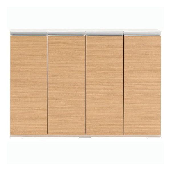 本州・四国は開梱設置無料 フナモコ 奥行31cm薄型リビング収納 【幅120.2×高さ84cm】 エリーゼアッシュ LBA-120 日本製(代引不可)【送料無料】