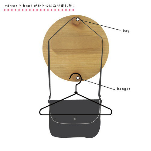 塩川光明堂 国産 ウォールミラー ハビット しかく NA ナチュラル ミラー 鏡(代引不可)【送料無料】 [2]