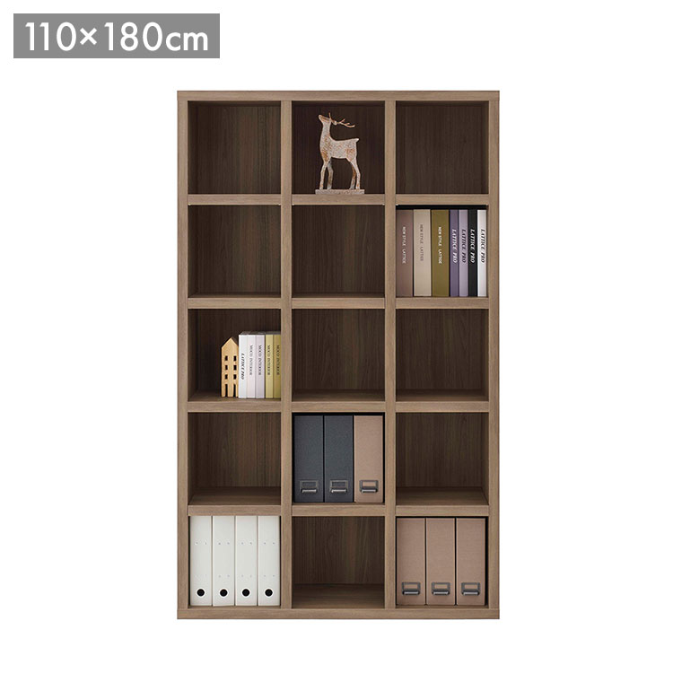 フナモコ ラチス ハイタイプ シェルフ FBG-110T ギャンビットウォール グレージュ ブラウン 木目 シェルフ 棚 収納 家具 本棚 書棚 木目 ラック 完成品 国産 日本製 幅110 高さ180cm(代引不可)【送料無料】