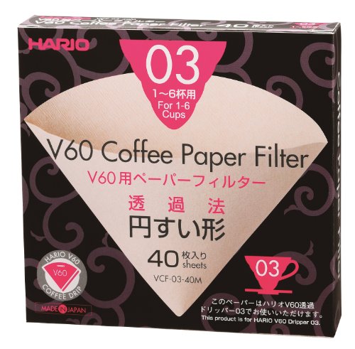 HARIO(ハリオ) V60用ペーパーフィルターみさらし 1~6杯用 HARIO(ハリオ) V60用ペーパーフィルターみさらし 1~6杯用
