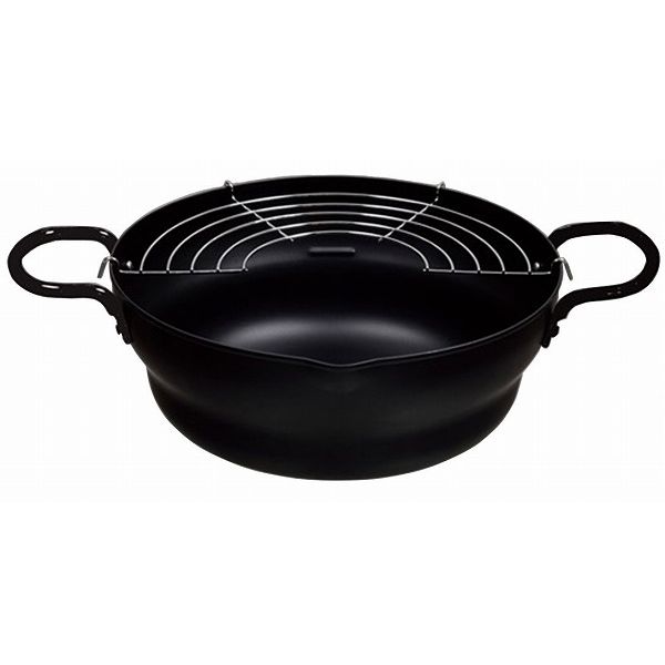 ベストコ 揚げクック 鉄製段付き 両手天ぷら鍋 25cm LC-483