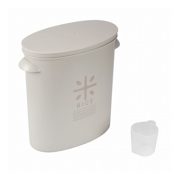 日本製 米びつ 米入れ 米容器 5kg用 袋のまま 袋ごと ライスストッカー ワームグレー LD-244 Style Sto..