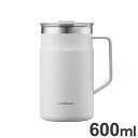 ベストコ マグカップ ふた付き 保温 保冷 ステンレス 600ml 大きめ ホワイト LHC4282NWHT ロック&ロック メトロ【送料無料】