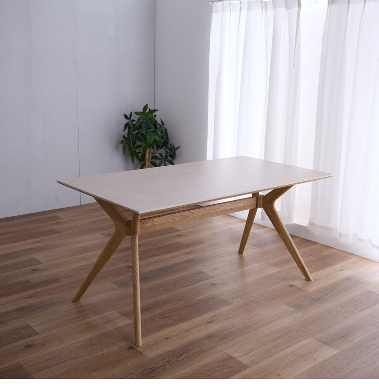 ダイニングセット セラミックテーブル 幅150cm チェア4脚セット 4人 リビングテーブル フロアテーブル 北欧 耐久性 耐熱性 ダイニングチェア 天然木 食卓椅子 インテリア ダイニング(代引不可)【送料無料】 [2]