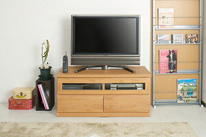 完成品 アルダー材 テレビボード 天然木 日本製 木目調 木製 天然木 ナチュラル 茶 幅101 コンパクト スリム おしゃれ ヴィンテージ 国産【送料無料】