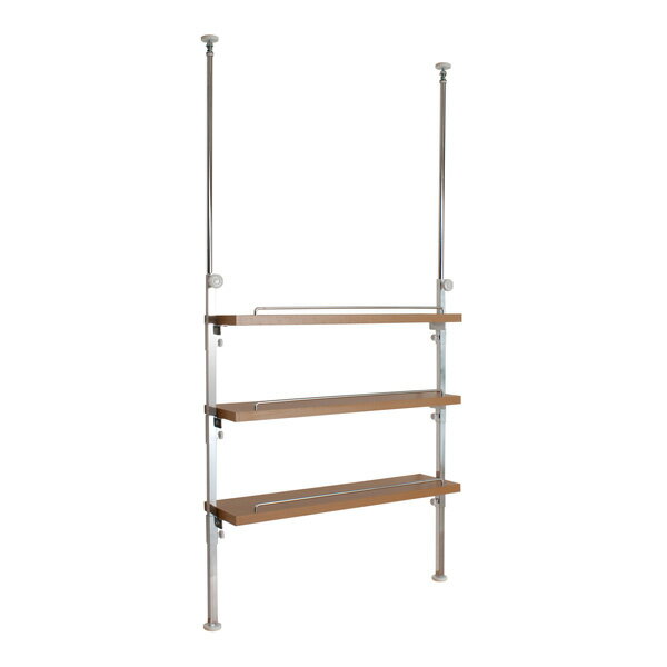 Slim Kitchen Racks - 日本製 カウンター上 収納 スリム スパイス ラック 三段 3段 ナチュラル つっぱり つっぱり棚 ランドリーラック 国産 おしゃれ オープンラック(代引不可)【送料無料】