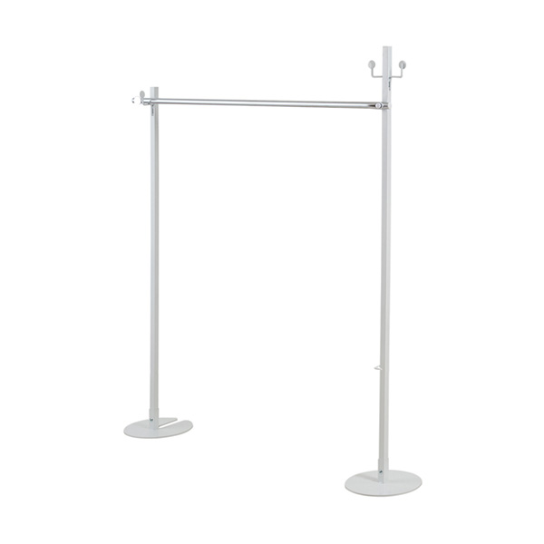 日本製 室内 物干し 兼用 ハンガー シングル 幅25cm ホワイト ポールハンガー ハンガーラック 衣類収納 服吊 ワードローブ 洗濯 金属製 コートハンガー...