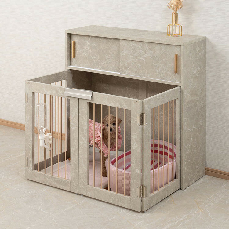 joli ドッグケージ 扉式 ペット ゲージ 室内 トイレ 収納 おしゃれ 省スペース インテリア 犬 ペット ..
