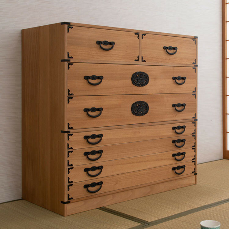 室町 桐箪笥 7段 幅100 高さ96 ナチュ�