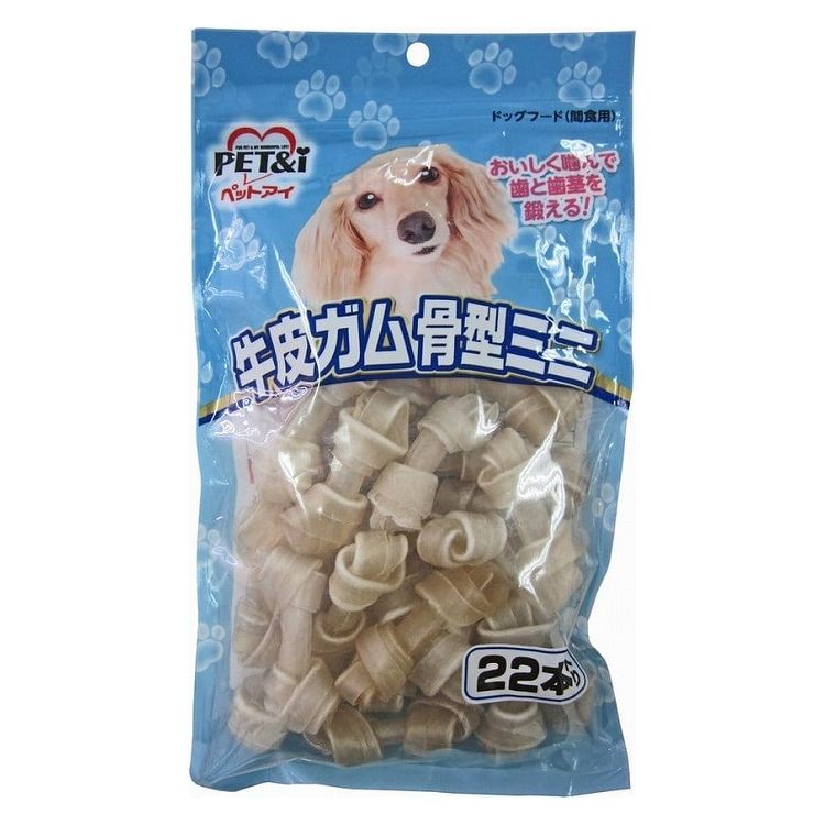 ペットアイ 牛皮ガム 骨型ミニ22本 ペットフード おやつ
