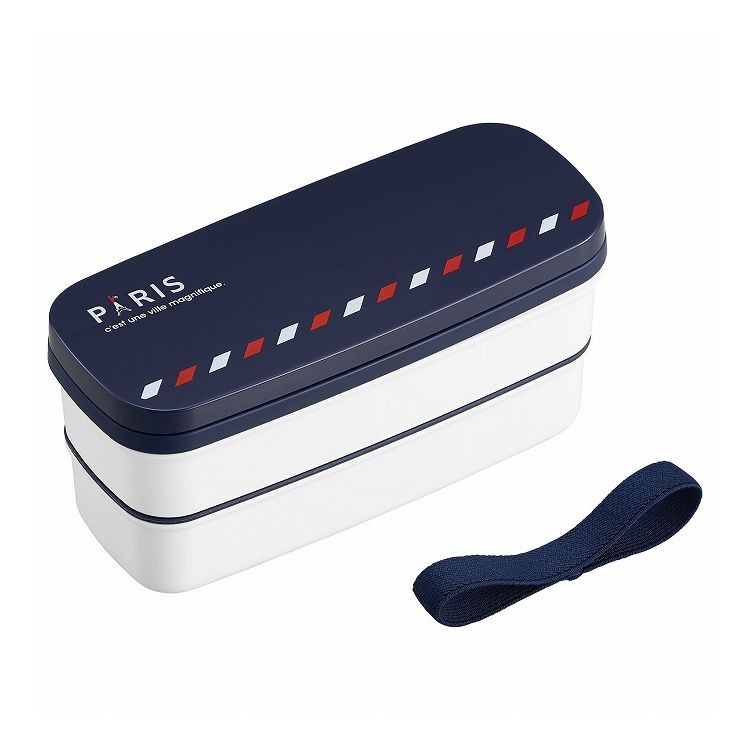 オーエスケー 日本製 PARIS ランチボックス二段 仕切付 上340ml下300ml PW-28K お弁当 ランチOSK【送料無料】