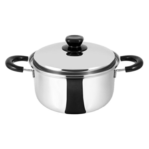 Iron Pots - 【日本製】 極 鉄三層鋼 両手鍋 深型 22cm(代引不可)【送料無料】