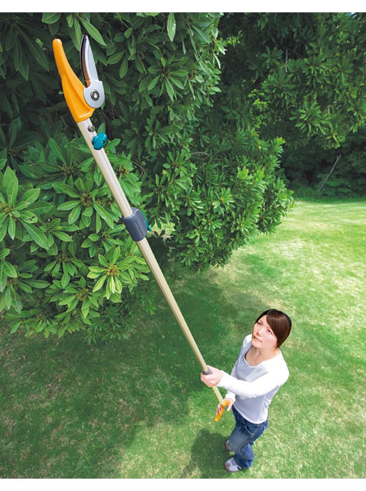 ムサシ ポールスリム 2段式 アンビル刃 高枝切鋏 ガーデニング ガーデニング用品 園芸 園芸用品 DIY(代引不可)【送料無料】