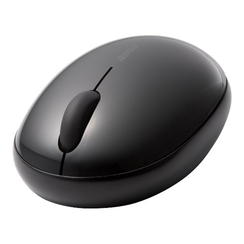 バッファロー 無線(2.4GHz) BlueLEDマウス 3ボタン ブラック ( BSMBW10BK )(入力装置)