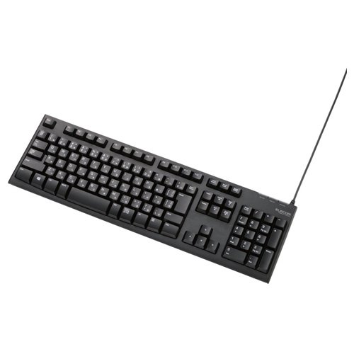 ELECOM メンブレン式キーボード/108キー/USB/スタンダード/1000万回高耐久/ブラック ( TK-FCM062BK )(入力装置)