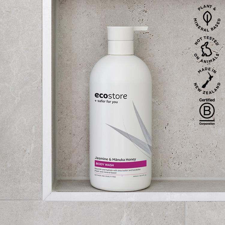 【単品6個セット】 ecostore ボディウォッシュ ジャスミン&マヌカハニー 900mL エコストア ボディウォッシュ ポンプタイプ ハニー ジャスミン【送料無料】