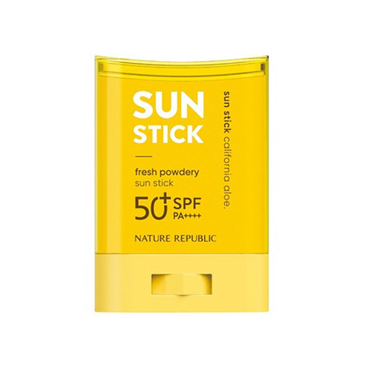 【単品8個セット】 ネイチャーリパブリック パウダリーUV アロエスティック 日焼け止め ステイックUV 顔・全身用 SPF50+ PA++++ NATURE REPUBLIC 韓国コスメ【送料無料】