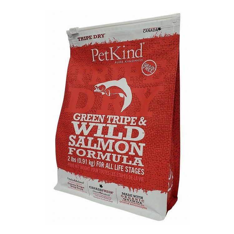 ペットカインド トライプドライ TripeDry グリーントライプ&ワイルドサーモン 907g【送料無料】