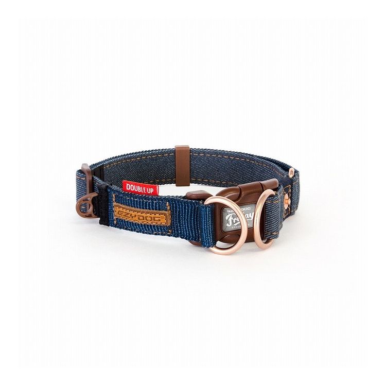 【商品説明】アクティブ＆スタイリッシュに愛犬と楽しめる、イージードッグが提案する新たなプレミアムライフスタイル。ユニークな原材料を使用し、これまでのイージードッグにない新たなドッグアクセサリーに仕上げています。バックルとリングでダブルロックされているため安心の首輪 1つのバックルと2つのリングで二重ロック。ソフトな肌触りでありながら耐久性を持つ素材を使用、サイズ調整可能。※首輪幅：1.2cm※適応犬種：小型犬 EZYDOGは、1995年にオーストラリアでショックを吸収リードとして生まれました イージードッグは、ウォータースポーツの製品を参考にして、素材の強度や耐久性などを考慮した、「バンジージャンプ用のロープ」「ウェットスーツ用の素材」などを使った革新的なドッグギアです。オーストラリアの自宅のガレージで仲間の為に作り始めたのが口コミで広がり、今では40か国以上で販売されております。【送料について】北海道、沖縄、離島は送料を頂きます。LINKSデニムMデニムLデニムXLデニム