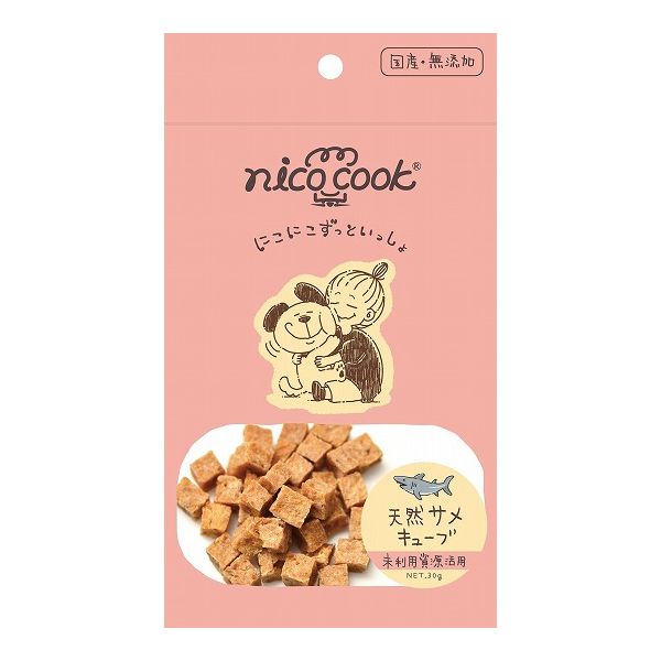 マルカイ nicocook 国産天然サメキューブ 犬猫 30g