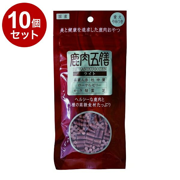 【商品説明】〇原材料鹿肉(国産)、おから、ソルビトール、澱粉分解物、澱粉、グリセリ ン、カゼインナトリウム、高麗人参、杜仲葉、霊芝、ローヤルゼリー、かき殻、ハトムギ、鹿の角、まむし、魚 骨、ローズマリー抽出物、保存料(ソルビン酸カリウム)、リン酸ナトリウム、酸化防止剤(ビタミンC、ビタ ミンE)〇賞味期限別途パッケージに記載※仕入れ元の規定により3ヶ月以上期限の残った商品のみ出荷致します〇保存方法別途パッケージに記載〇原産国日本〇メーカー名有限会社オリエント商会【送料について】北海道、沖縄、離島は送料を頂きます。LINK3個セット5個セット10個セット