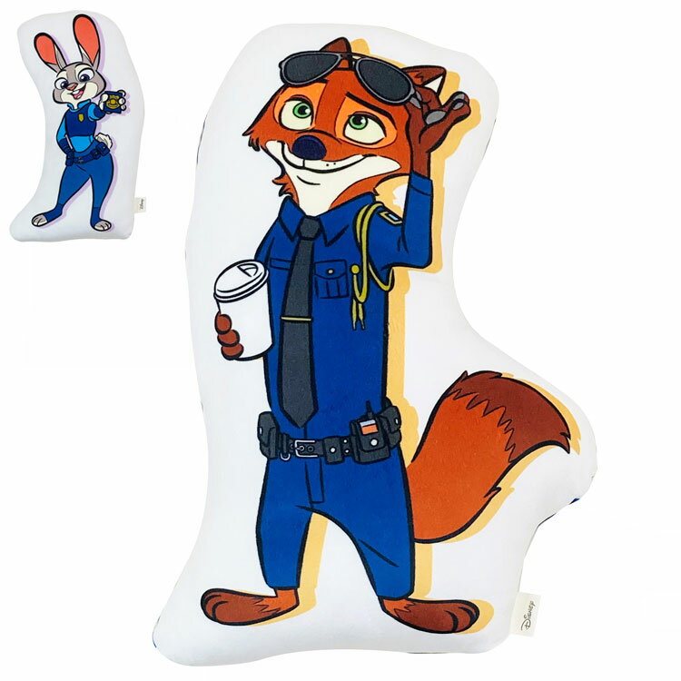 MORIPiLO ディズニー 抱き枕 ズートピア ニック もちもちダイカットクッション ぬいぐるみ グッズ 背も..