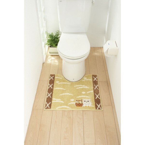 トイレマット トイレ マット トイレマットペアふくろう　タテ55xヨコ60(代引き不可)【送料無料】