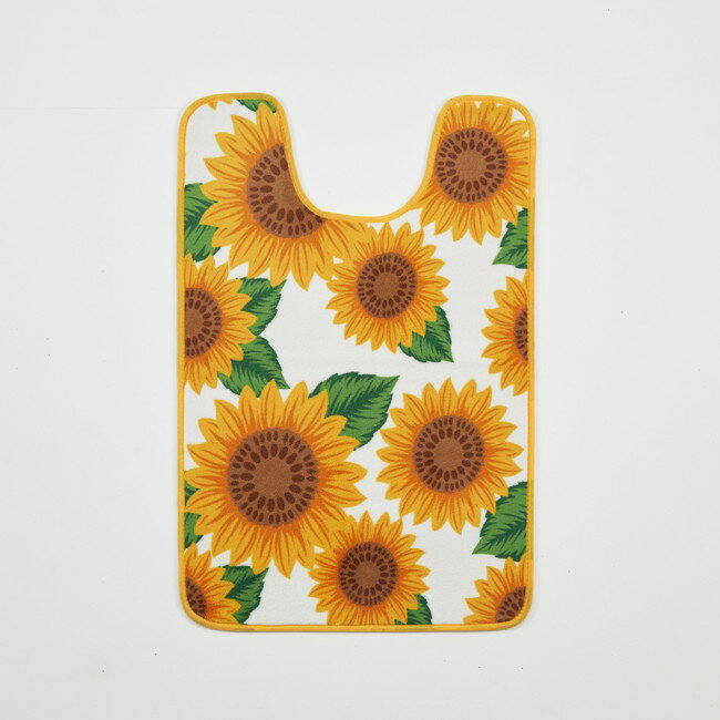 ロングトイレマットひまわり90x60cm マット 敷き物 敷物 かわいい(代引不可)