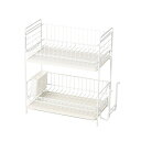 スキット 珪藻土トレー水切りラック2段 スリム ホワイト HB-4988 パール金属 キッチン用品 水切り 食器洗い 皿洗い【送料無料】(3)