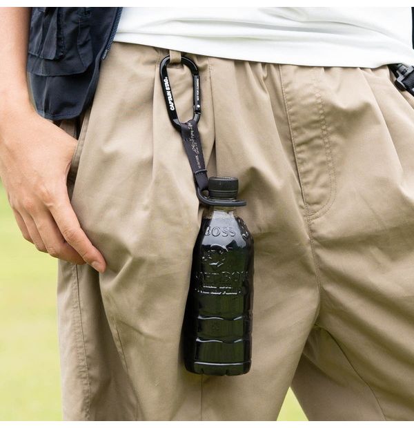 キャプテンスタッグ カラビナ付ペットボトルホルダー(モンテ/ブラック)