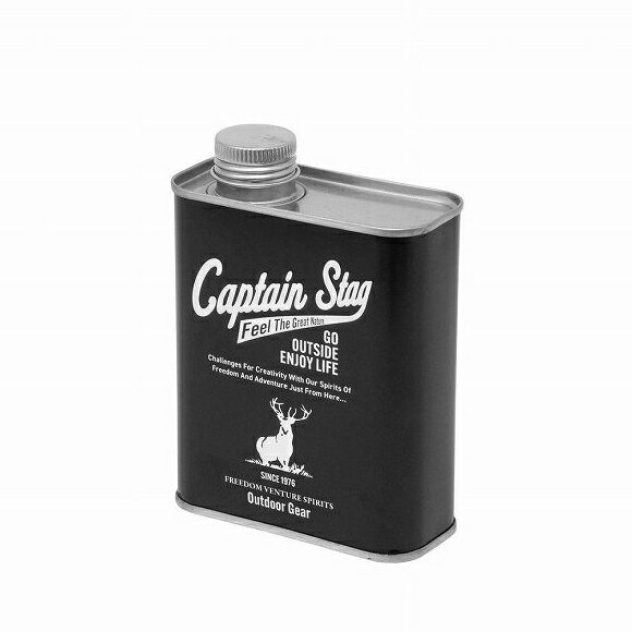キャプテンスタッグ パラフィンオイル用ブリキ缶400(ブラック)