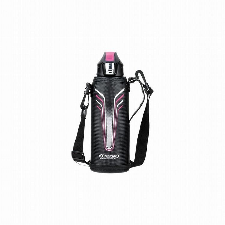 チャージャーネオ ダイレクトボトル1100 ピンク×ブラック ポーチ付 パール金属 キッチン用品 食器 グラス タンブラー 行楽 調理 家事 料理【送料無料】