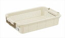 【5個セット】不動技研 重ね収納バスケットMS アイボリー F26507 (収納 積み重ね ケース)(代引不可)【送料無料】