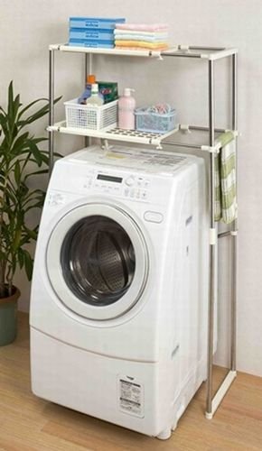 洗濯機上のスペースを有効活用できます。設置場所に合わせて幅が伸縮します。　下段の棚も高さ調節可能。小物が置きやすいメッシュ棚を採用。（棚は伸縮しません）ドライバー不要の簡単組み立て。サイズ（約）:幅68〜90×奥行36×高さ159cmメッシ...