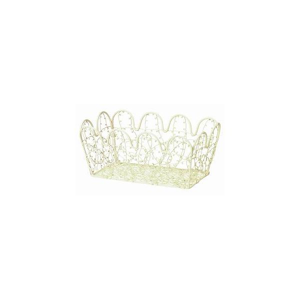 Wire - 【5個セット】小物入れ ワイヤーかご 小 アイボリー ( 小物収納 カゴ )小物入れ ワイヤーかご 小 アイボリー ( 小物収納 カゴ )(代引不可)【送料無料】