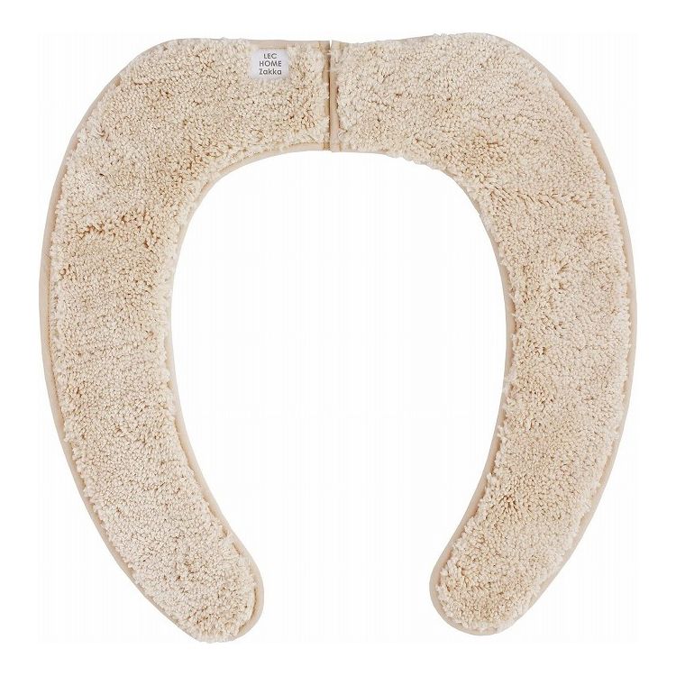 レック ぴたQ 吸着べんざシート もこふわ タフトスリム ベージュ 便座シート 便座カバー 厚手 もこもこ..