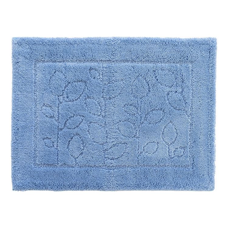 Bath Supplies - オカ 乾度良好 ファイン バスマット すぐにサラサラ、足にふんわり抗菌バスマット ブルー(代引不可)【送料無料】