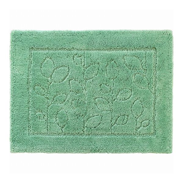 オカ 乾度良好 ファイン バスマット 45×60cm グリーン すぐにサラサラ、足にふんわり抗菌バスマット(代..