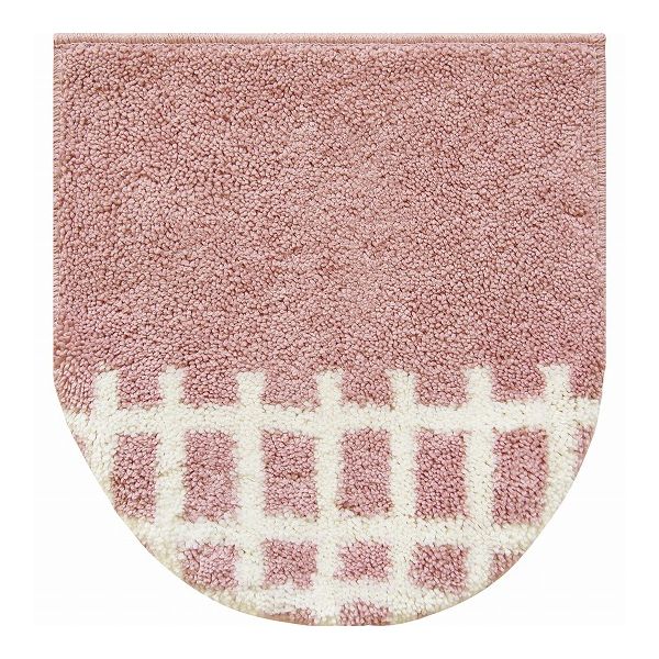 オカトー ナチュラル 兼用 フタカバー チェックピンク トイレ フタカバー 貼る 粘着 シート 洗濯機OK ..