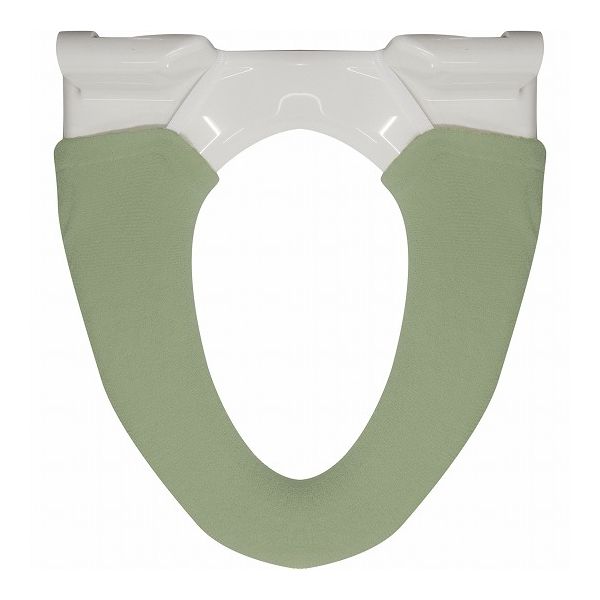 【3個セット】 オカトー ナチュラル 洗浄・暖房用 便座カバー グリーン 便座 カバー 洗浄暖房 トイレ用品 フック トイレタリー(代引不可)【送料無料】