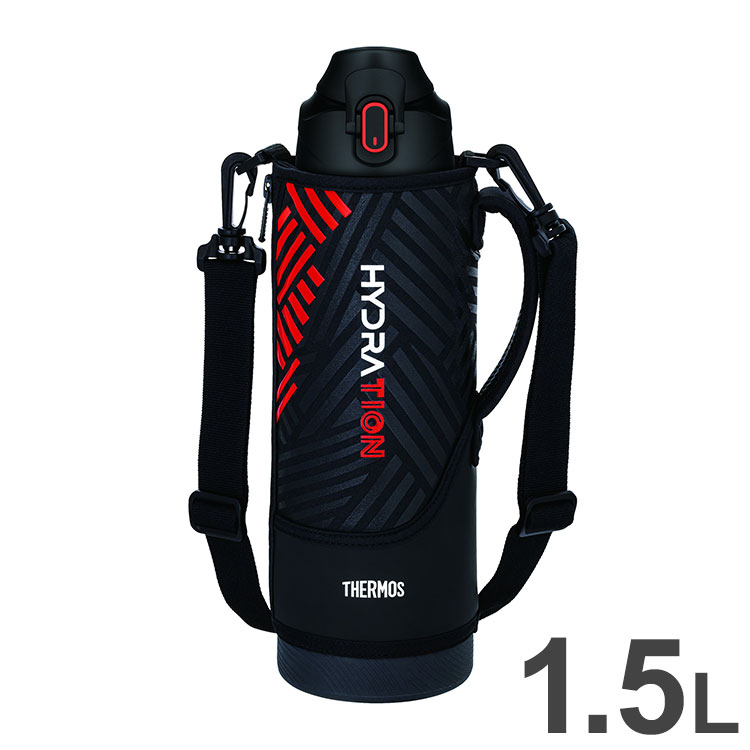サーモス 真空断熱スポーツボトル 1.5L ブラックオレンジ FJS-1500F THERMOS保冷スポーツ子供 軽量 コンパクト魔法瓶(代引不可)【送料無料】