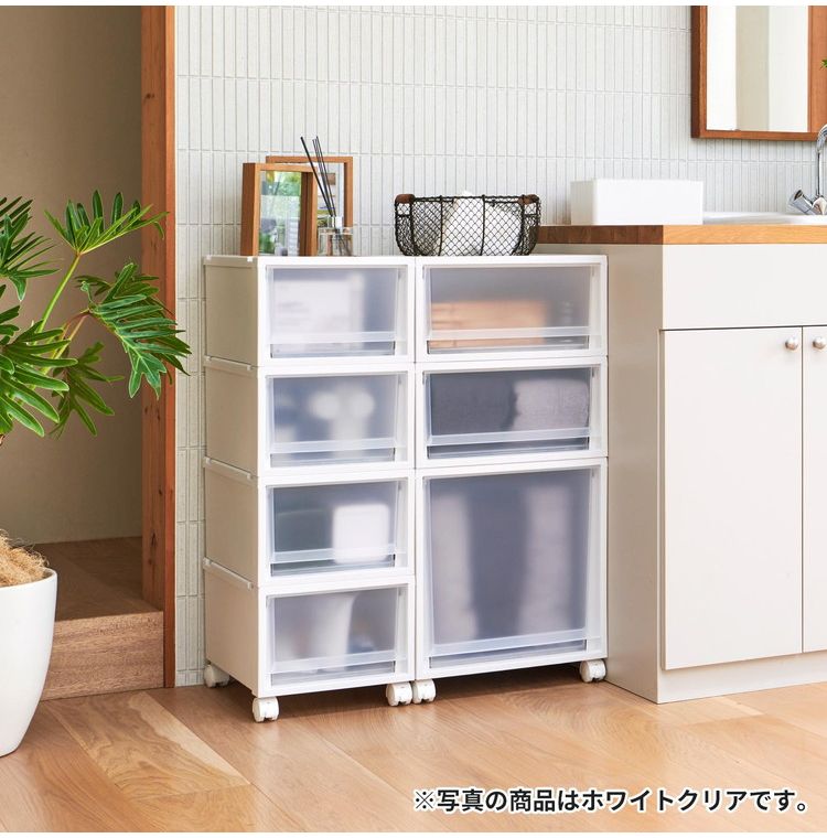 【6個セット】 【2025年新作】 天馬 収納ケース Fits フィッツケース マルチ 40-35S WC(ホワイトクリア)【送料無料】 [2]