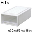 【2025年新作】 天馬 収納ケース Fits フィッツケース 53-30S WC 幅30.0×奥行53.0×高さ18.0cm ホワイトクリア【送料無料】