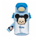 スケーター 立体マスコット付ストローボトル 590ml ツムツムミッキー PMSHP6 水筒 キャラクター ストロー付き シリコン ワンタッチ(代引不可)【送料無料】(3)
