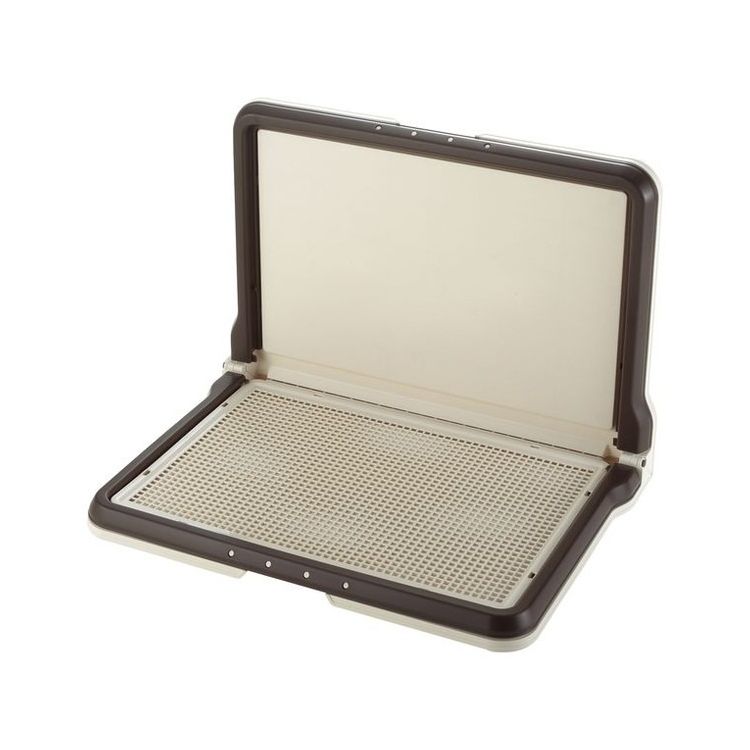 しつけ用ステップL型トレー ダークブラウン ワイド ( リッチェル Richell ペット用品 トイレトレー 犬 ドッグ ) 男の子に最適な背面の高いL字型のトイレ【送料無料】