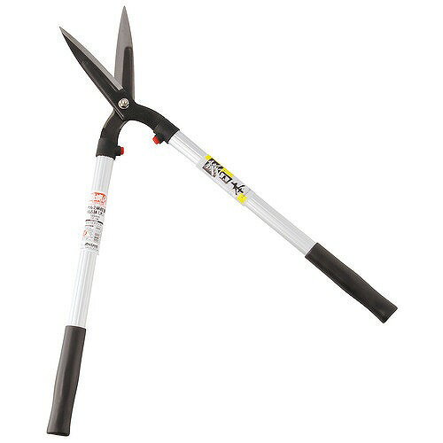 【商品詳細】鋏全体に焼入処理をしている為、切れ味が長持ちです。庭木や生垣のお手入れに。アルミ柄で、超軽量。用途：生垣のお手入れ用刃渡り：165mm切断許容範囲：生木12mm（切断可能な生木の目安）　※季節や木の種類、状態により異なります。全長：約660mm総焼入れ警告：最初に使用される時は、左右の刃と刃が良く馴染むまで太い枝を切ることは避けてください。針金、銅線、金属板など生木以外の物を切らないでください。生木を切る場合、切断能力を超えた太い枝は切らないでください。切断能力は、季節や木の種類、状態により変化しますのでご注意ください。記載された用途、目的以外に使用しないでください。使用後は、汚れや水気を取り、刃の表裏に油を塗布し時々は、かしめの部分に油を1、2滴垂らしてください。刃：全鋼　柄：アルミ柄中国製【送料について】北海道、沖縄、離島は送料を頂きます。