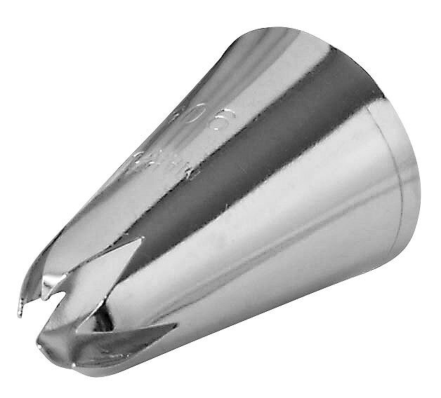 【商品詳細】用途：デコレーション口金種類：花（5切）口先寸法：12mmサイズ（約）：外径22mm×高さ34mm真鋳（ニッケルメッキ仕上）【送料について】北海道、沖縄、離島は送料を頂きます。